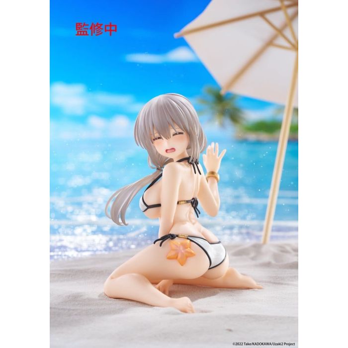 Uzaki-chan Wants to Hang Out! PVC Statue Desktop Cute Figure Tsuki Uzaki (Swimwear Ver.) 13 cm          