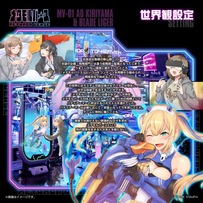 Zoids Plastic Model Kit 1/10 MV-01 Ao Kiriyama & Blade Liger 17 cm