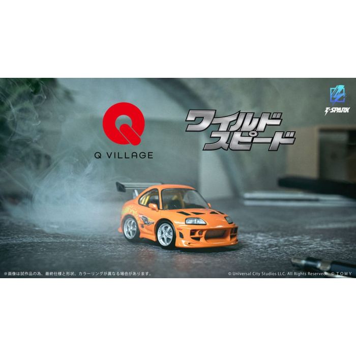Fast & Furious Q-Village Vehicle with mini-figure Toyota Supra JZA80 9 cm