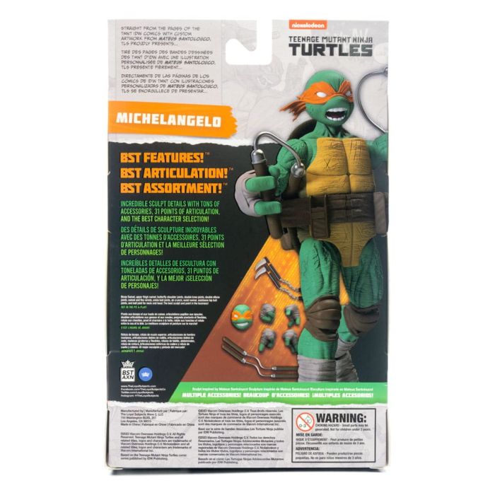 Teenage Mutant Ninja Turtles BST AXN Action Figure Michelangelo (IDW Comics) 13 cm