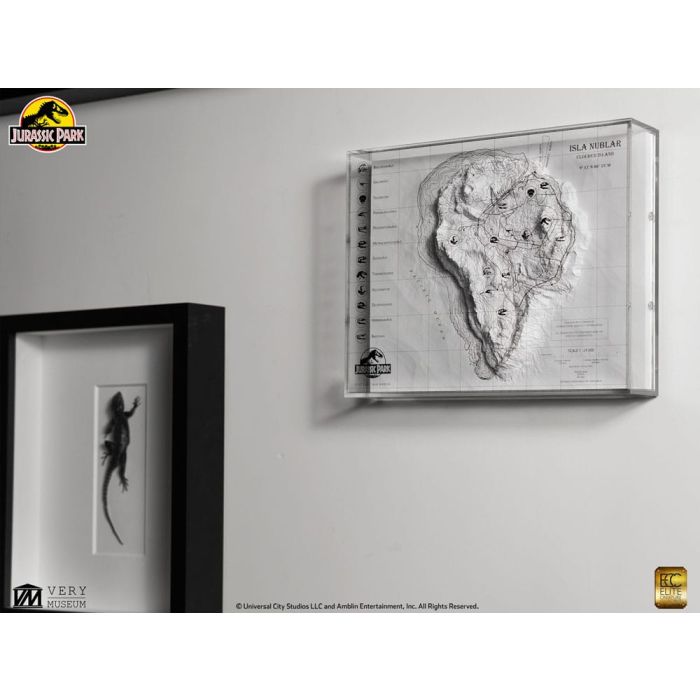 Jurassic Park Topographic Map Isla Nublar 