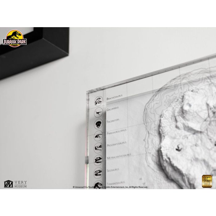 Jurassic Park Topographic Map Isla Nublar 