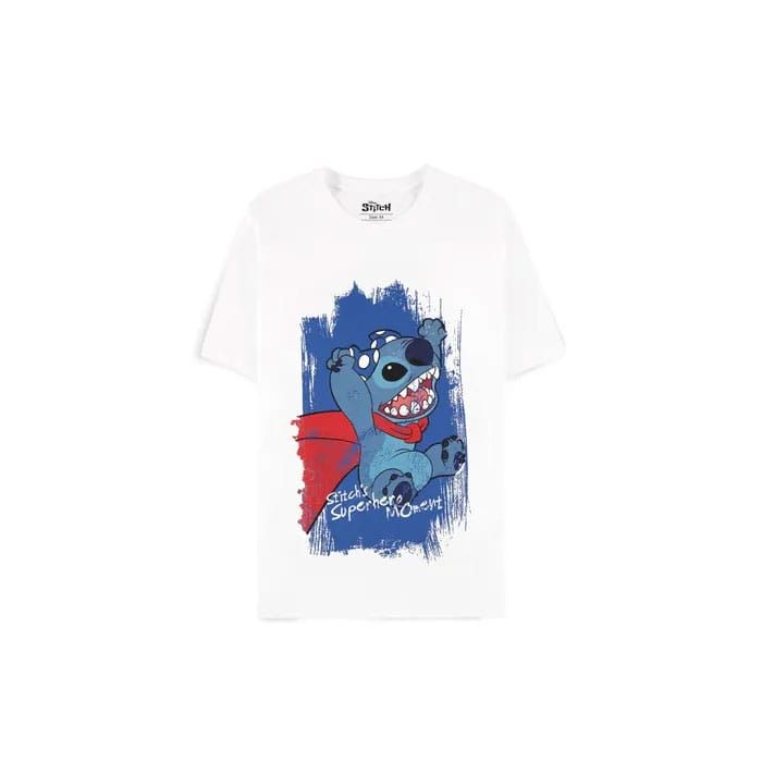 Lilo & Stitch T-Shirt Superhero White Size XL