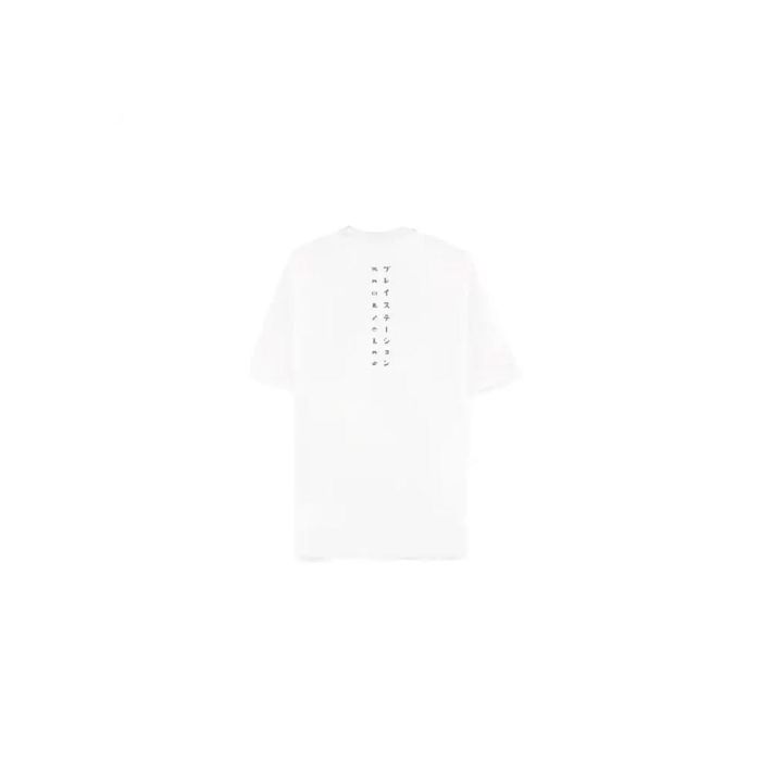 PlayStation T-Shirt Logo White Loose Fit Size S