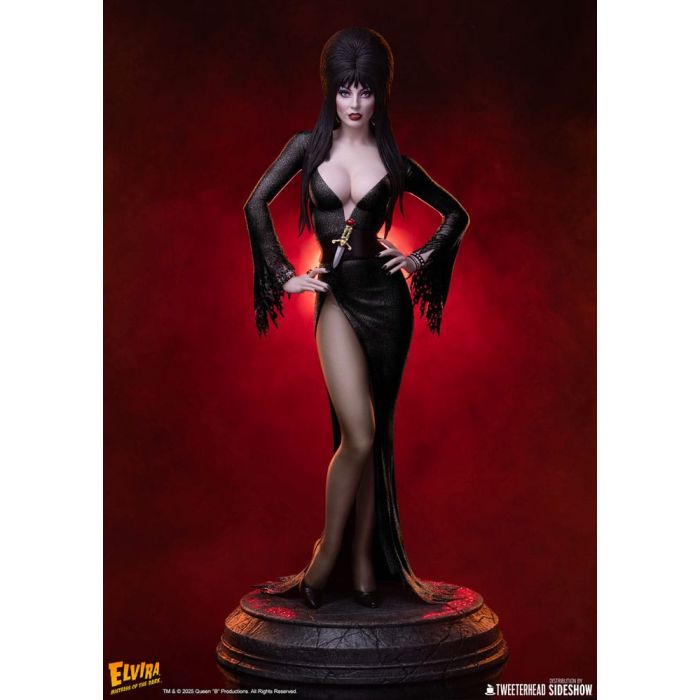 Elvira: Mistress of the Dark Maquette 1/4 Elvira (Black Glitter Dress) 48 cm