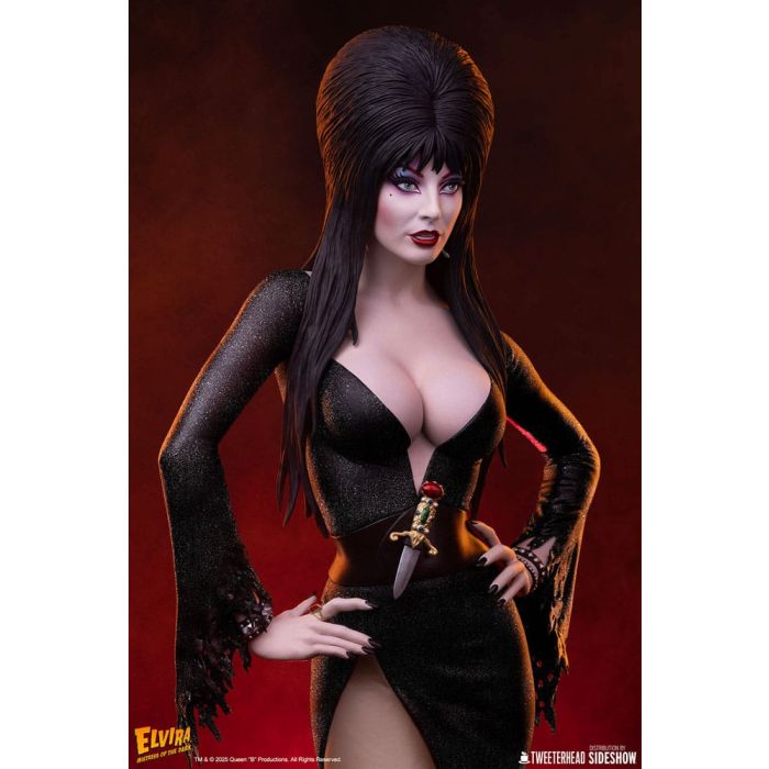 Elvira: Mistress of the Dark Maquette 1/4 Elvira (Black Glitter Dress) 48 cm