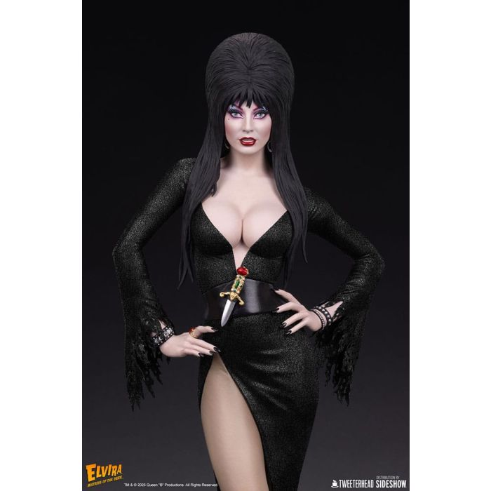 Elvira: Mistress of the Dark Maquette 1/4 Elvira (Black Glitter Dress) 48 cm