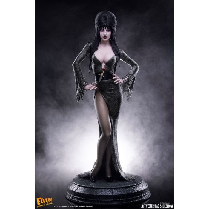 Elvira: Mistress of the Dark Maquette 1/4 Elvira (Black Glitter Dress) 48 cm
