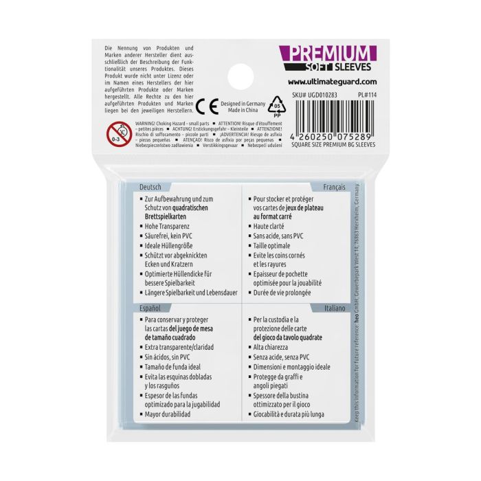 Ultimate Guard Board Game Sleeves (50) - Square