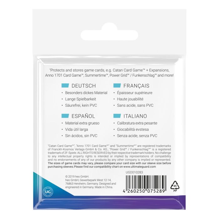 Ultimate Guard Board Game Sleeves (50) - Square