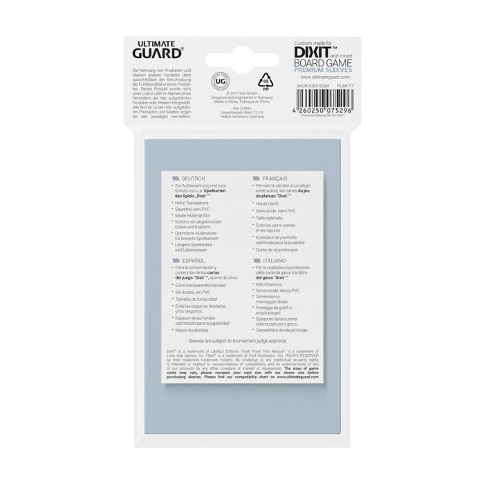 Ultimate Guard Board Game Sleeves (90) - Dixit™ and more