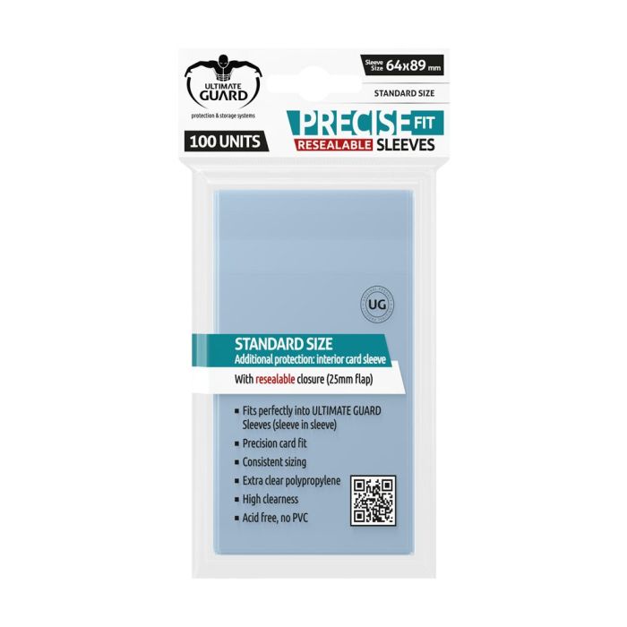 Ultimate Guard Precise-Fit Sleeves Standard Size (100) - Resealable
