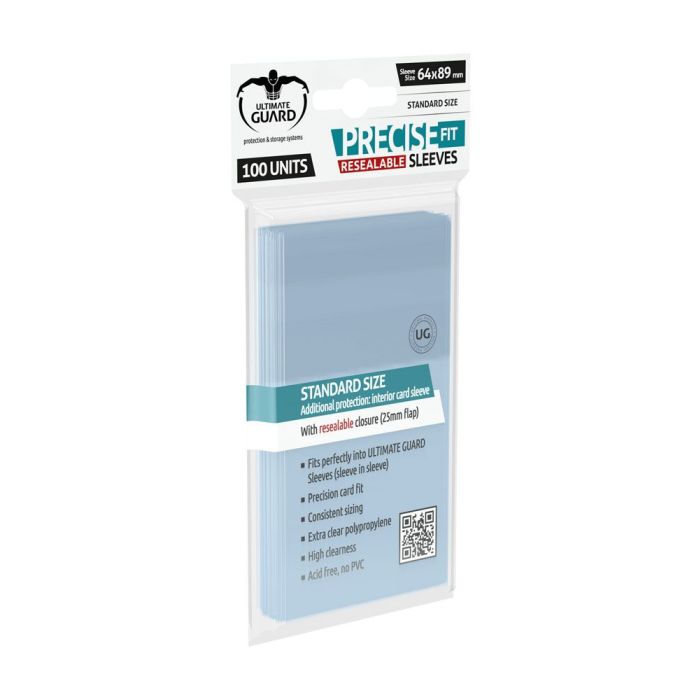 Ultimate Guard Precise-Fit Sleeves Standard Size (100) - Resealable