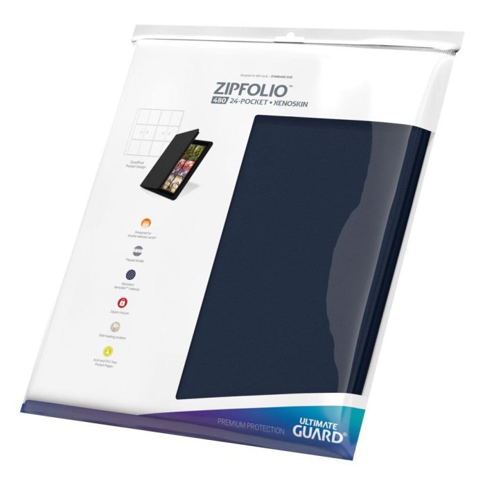 Ultimate Guard Zipfolio 480  24-Pocket Xenoskin - Blue