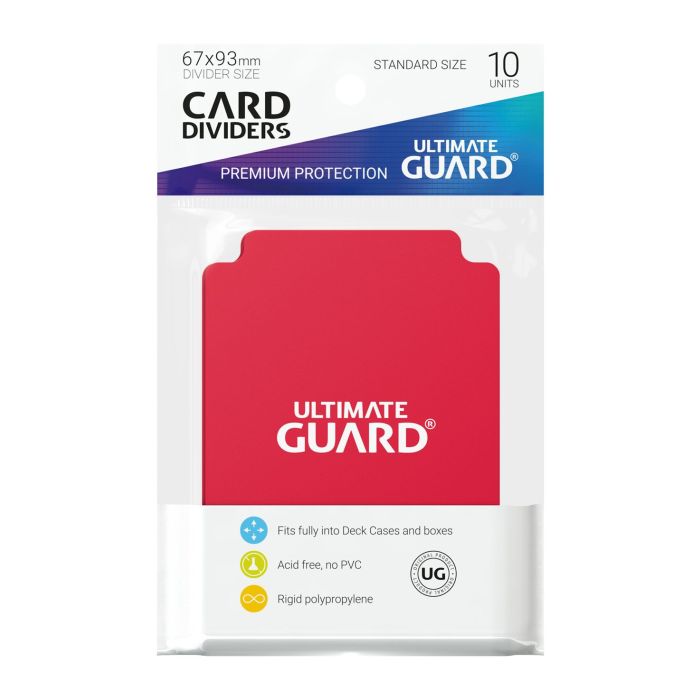 Ultimate Guard Card Dividers Standard Size (10) - Red