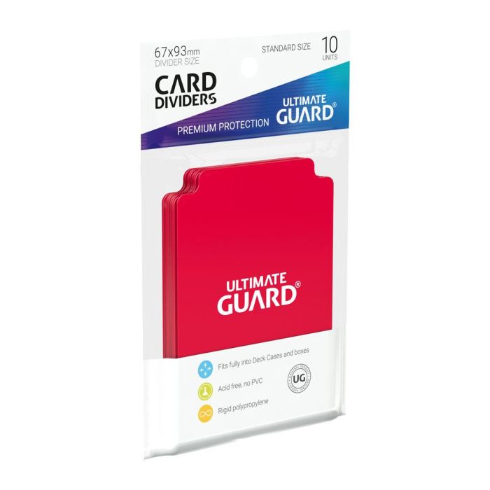 Ultimate Guard Card Dividers Standard Size (10) - Red