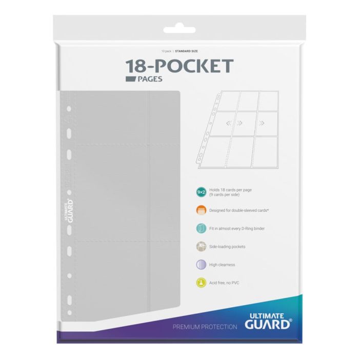 Ultimate Guard 18-Pocket Pages Side-Loading (10) - White