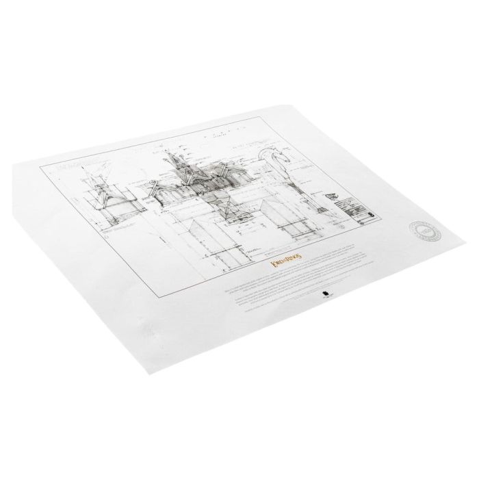 Lord of the Rings Blueprint Art Print The Stable of Edoras 59 x 42 cm