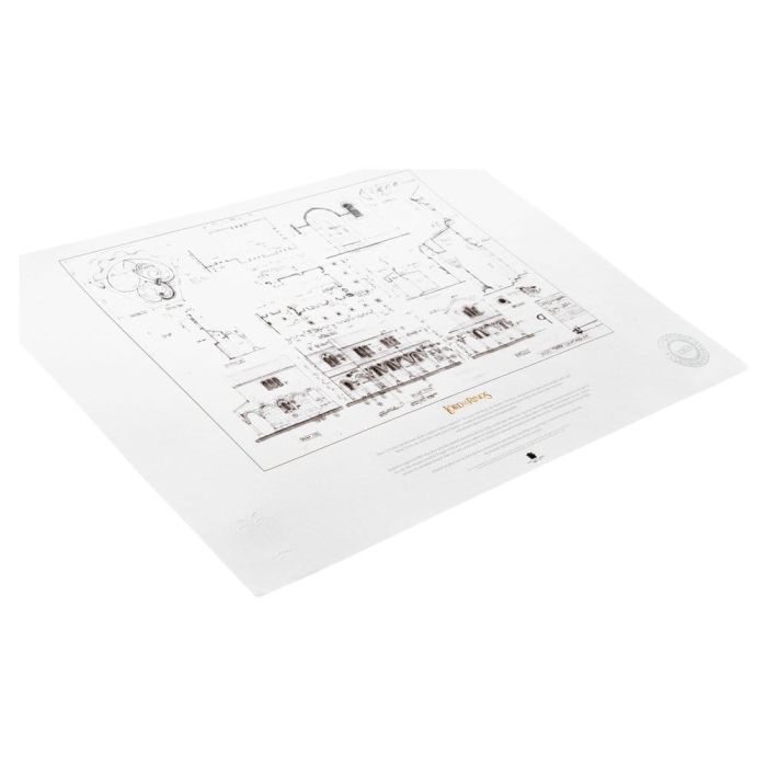 Lord of the Rings Blueprint Art Print The Courtyard of Minas Tirith 59 x 42 cm