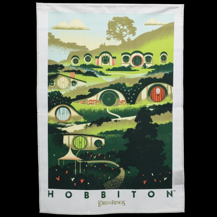 Lord of the Rings Tea Towel 2-Pack Rivendell & Hobbiton 70 cm 