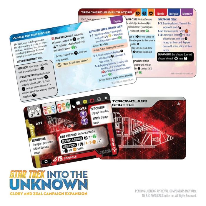 Star Trek: Into the Unknown Miniatures Game Expansion Glory and Zeal *English Version*