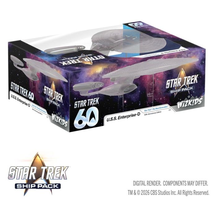 Star Trek Ship Pack Boxed prepainted Miniatures U.S.S. Enterprise - 60th Anniversary Edition 22 cm