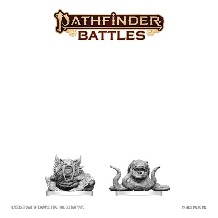 Pathfinder Battles Deep Cuts Unpainted Miniature Bogwid & Slurk 13 cm
