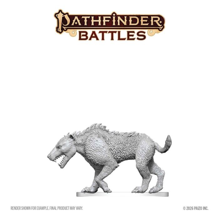 Pathfinder Battles Deep Cuts Unpainted Miniature Hyaenodon 13 cm