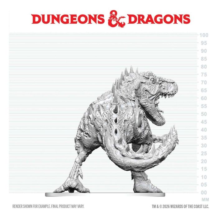 Dungeons & Dragons Nolzur's Marvelous Miniatures Unpainted Miniature Tyrannosaurus Zombie 20 cm