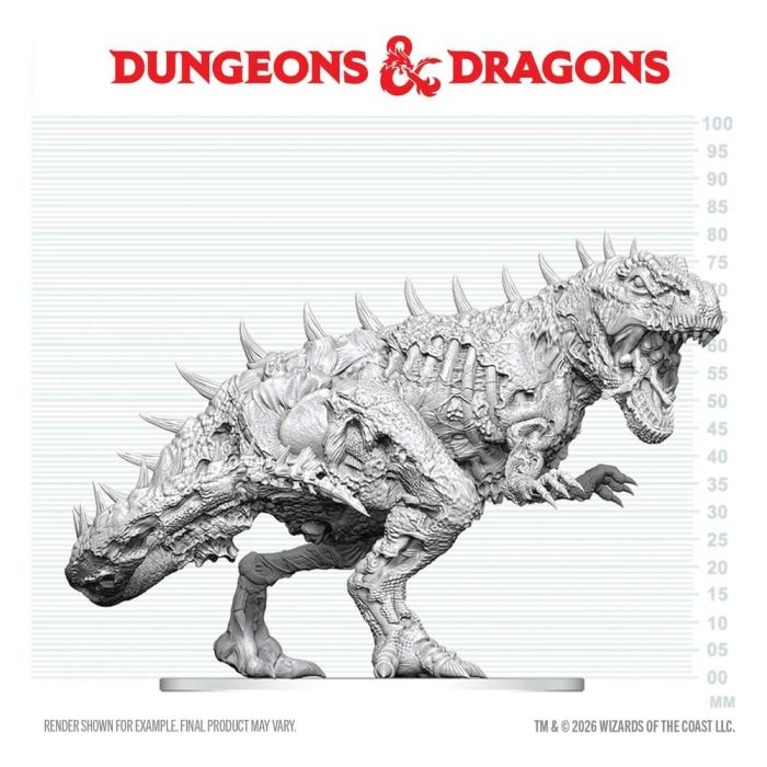 Dungeons & Dragons Nolzur's Marvelous Miniatures Unpainted Miniature Tyrannosaurus Zombie 20 cm