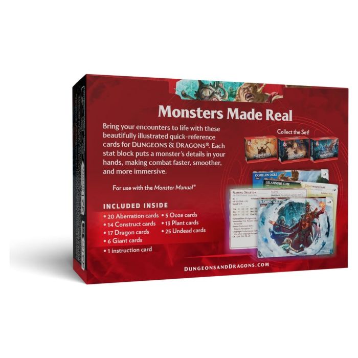 Dungeons & Dragons RPG Reference Cards: Monsters (Fearsome and Ferocious) *English Version*