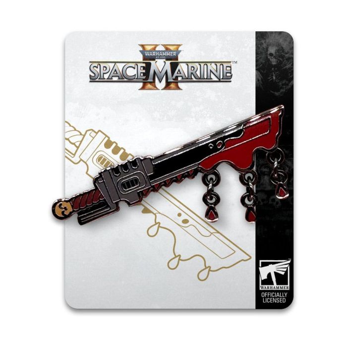 Space Marine 2 Pin Badge Chainsword  5 cm 