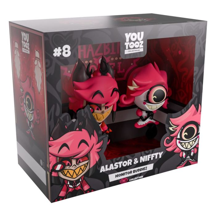 Hazbin Hotel Vinyl Figures Alastor & Niffty Monitor Buddiez        