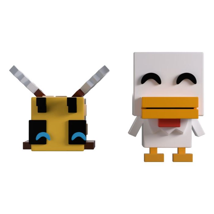 Minecraft Vinyl Figures Bee and Chicken Monitor Buddiez 