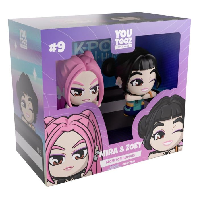 KPop Demon Hunters Vinyl Figures Mira & Zoey Monitor Buddiez 6 cm