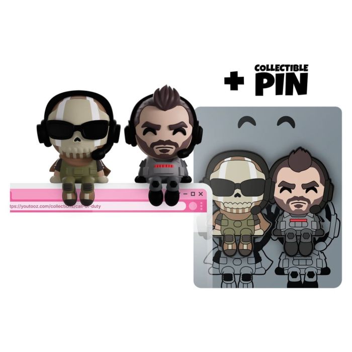 Call of Duty Vinyl Figures Ghost & Soap Monitor Buddiez 7 cm 