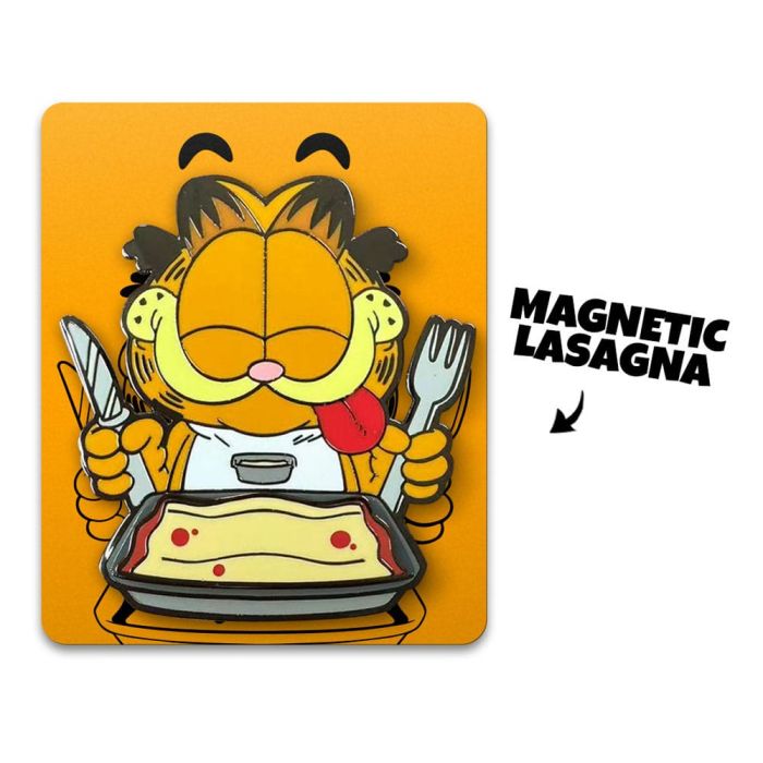 Garfield Pin Badge Disco Garfield Lasagna Dinner 5 cm