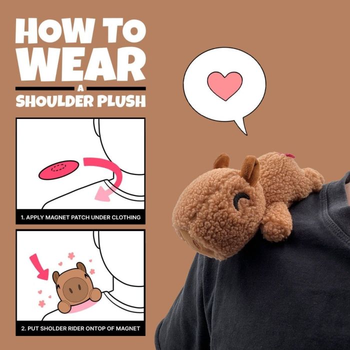 Capybara Shoulder Rider Plush Figure - Youtooz - Original