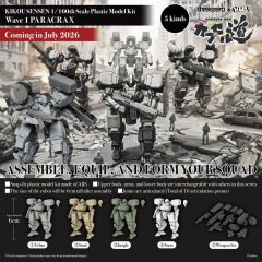 Kikou Sensen 1/100th Scale Plastic Model Kit Wave 1 (1 set of 6 pcs) 6 cm