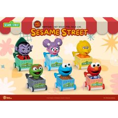 Sesame Street Pull Back Cars Shopping Cart Blind Box (6) 5 cm