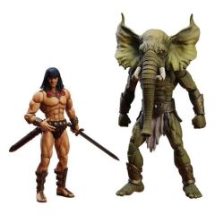 Conan the Barbarian Epic H.A.C.K.S. Action Figures The Tower of the Elephant Set: Young Conan and Yag Kosha
