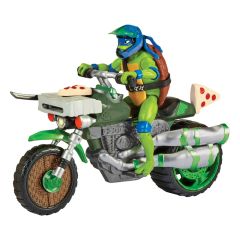 Teenage Mutant Ninja Turtles: Mutant Mayhem Drive N Kick Action Figure Leonardo & Motorcycle 11 cm