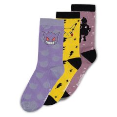 Pokémon Socks 3-Pack Crew 43-46