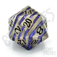 CritStones metal Dice D20 Engraved Elder 3 cm