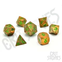 CritStones Metal Dice Set Gorgon Gaze (7)