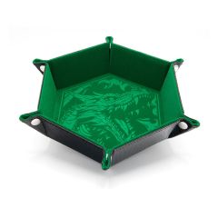 CritStones Folding Dice Tray Dragon Skin Edition Green