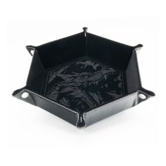 CritStones Folding Dice Tray Dragon Skin Edition Black