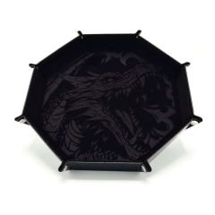 CritStones Folding Dice Tray Dragon Skin XL Edition Black
