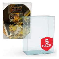 Evoretro PET Protectors 5-Pack for Pokémon Medium Tins 12x8x15cm