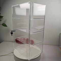 Evoretro 4-Tier Locking Acrylic Tiered Countertop Showcase Display Case